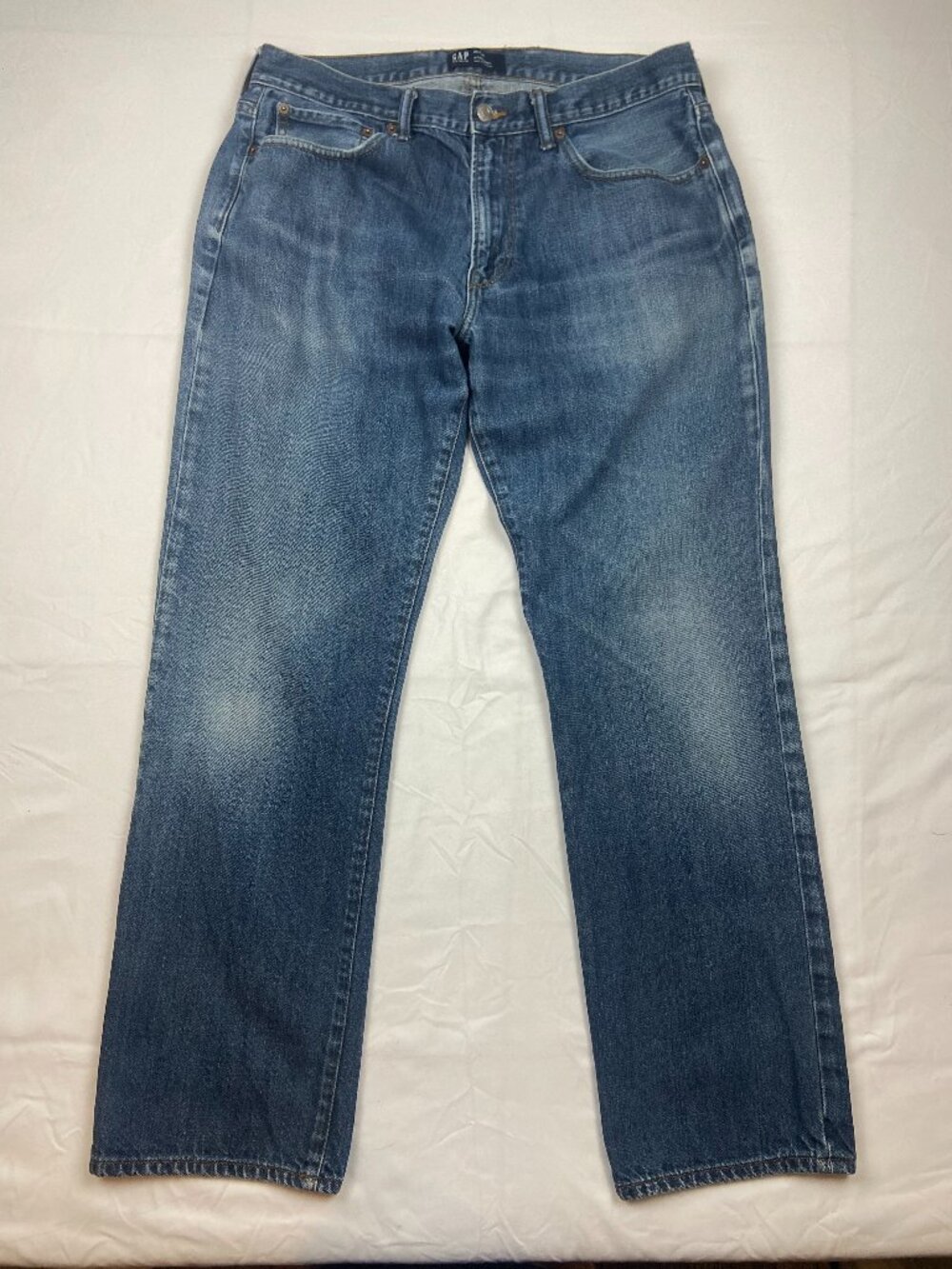 Gap Men's Jeans Size 36 x 32 Straight Leg In Dark Wash 100% Cotton